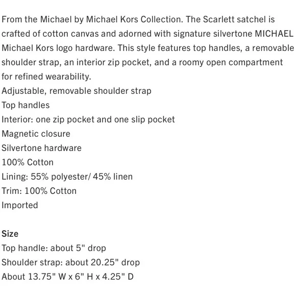 Michael Kors Scarlett Medium Denim Satchel Bag - Picture 4 of 16